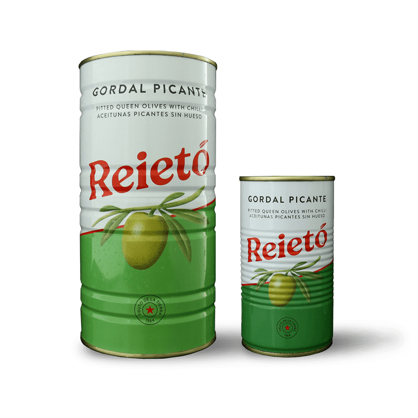 Olives Gordal pimentées Perelló - Boîtes 600g et 150g