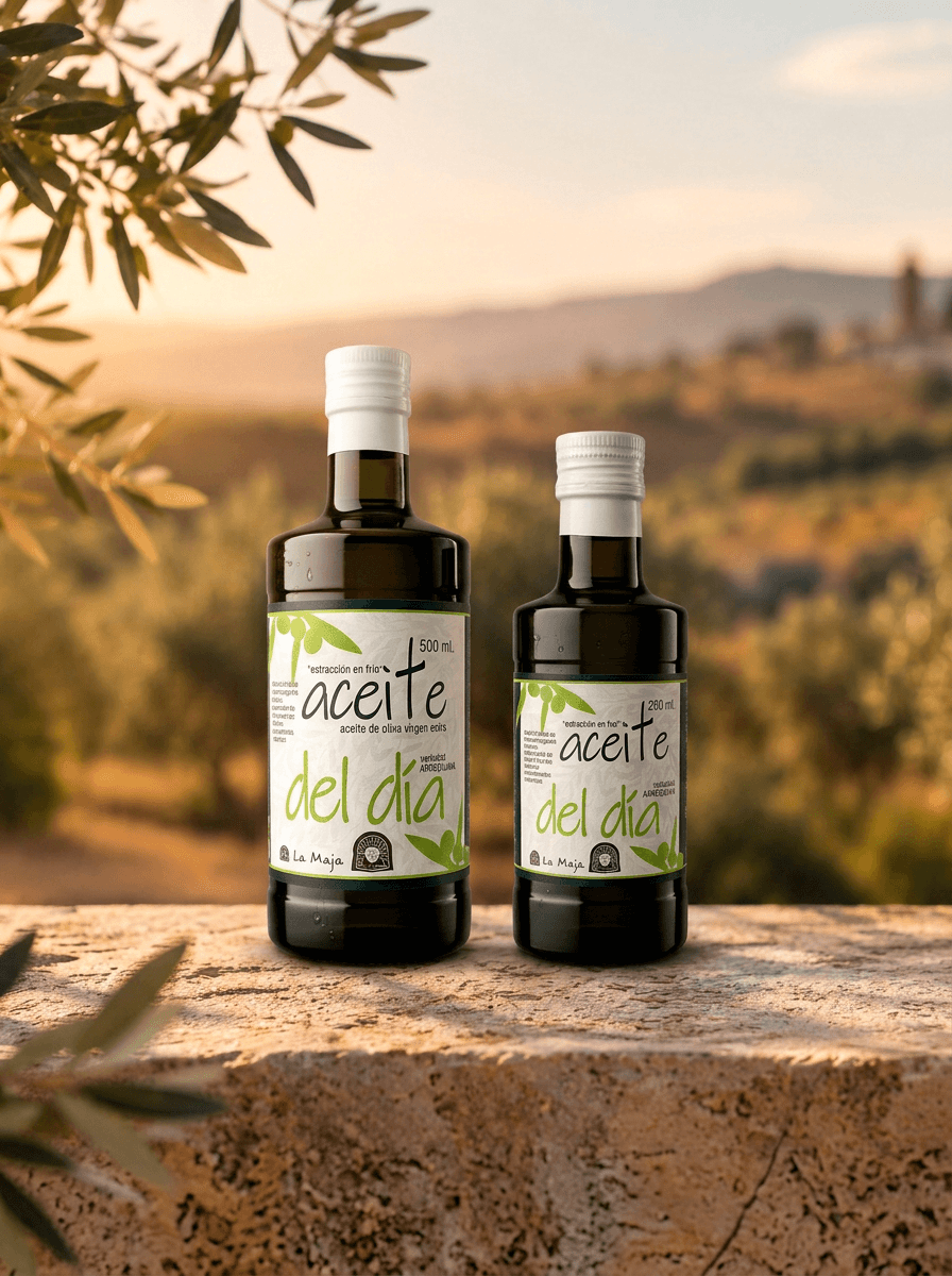 Aceite del Día: el AOVE recién molturado de La Maja, en edición súper limitada almazara con aceite del dia