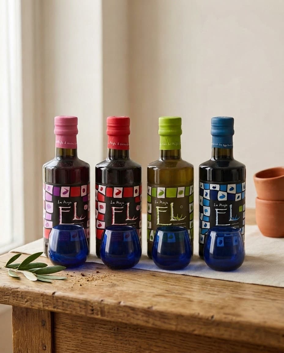 Cómo catar aceite de oliva en casa: guía paso a paso. botellas de edición limitada de la maja